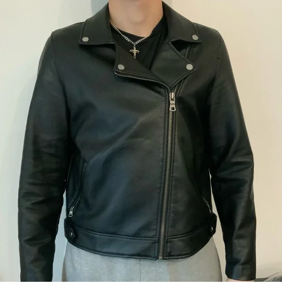 LOFT Tall Pebbled Faux Leather Moto Jacket - Picture 5 of 5